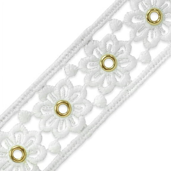 Expo Int'l 5 yards of Elaine Summer's Meadow Eyelet Lace Trim 1 1/2"