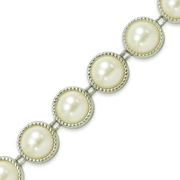 Expo Int'l 5 yards of Khaya Flat-Back Gold Pearl Trim 5/8"