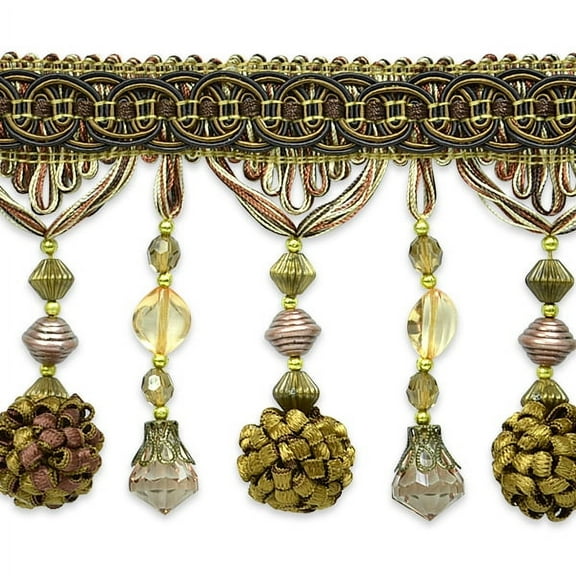 Expo Int'l 5 yards of Preshea Decorative Beaded Fringe Trim
