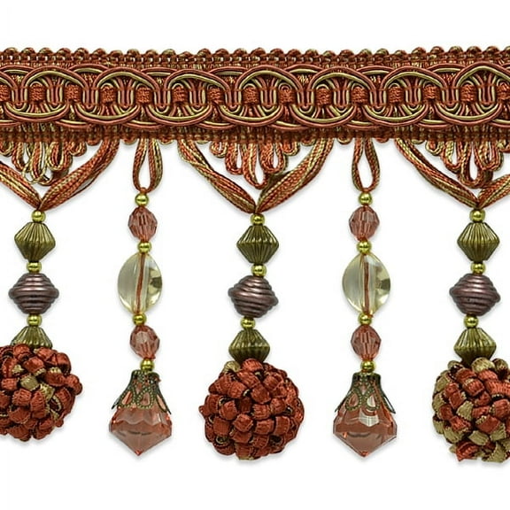 Expo Int'l 5 yards of Preshea Decorative Beaded Fringe Trim