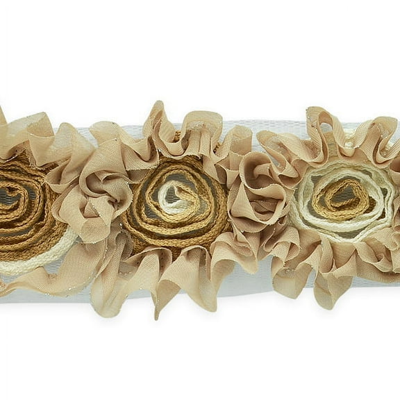 Expo Int'l 5 yards of Regan 2 1/2 Inch Chiffon Flower Trim