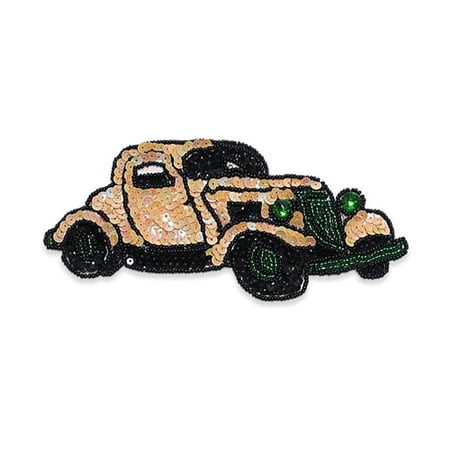 6 3/4" x 3" Automobile Sequin Applique/Patch - SM822-93