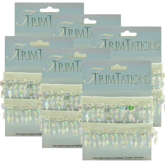Expo Int'l 6 Yards of Heart Fringe Trim 6 Packs of 1 Yard