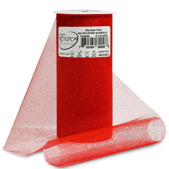Expo Int'l Glitter Tulle 6" Spool of 25 Yards