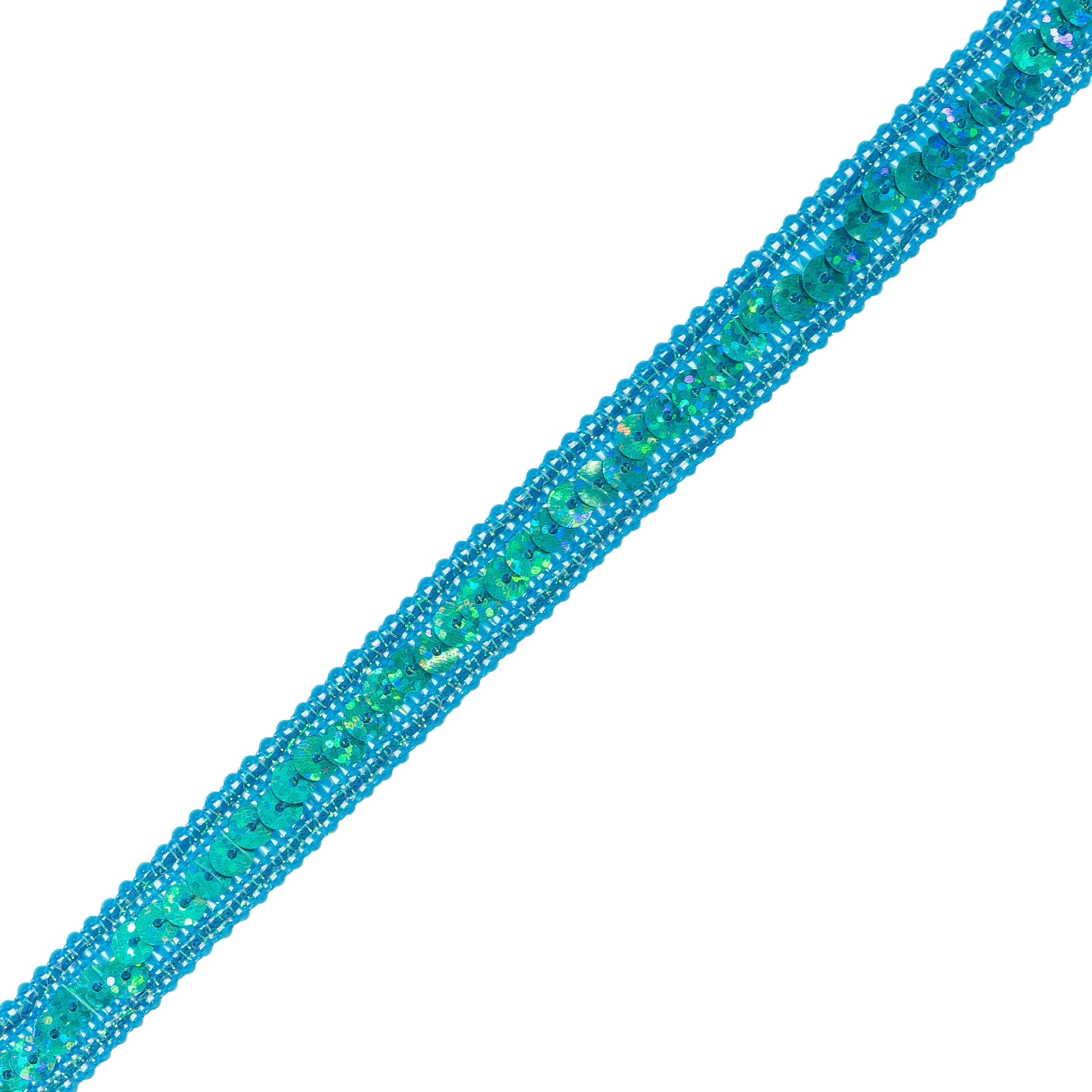 Expo Int'l Zig-Zag Sequin Ribbon Trim (1 inch) by The Yard, Blue