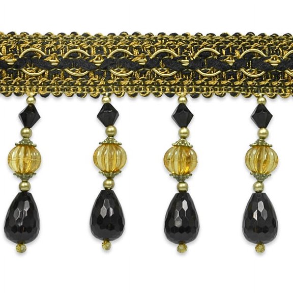 Expo Int'l Maria Melon Bead Fringe Trim by the yard (Sold by the Yard)