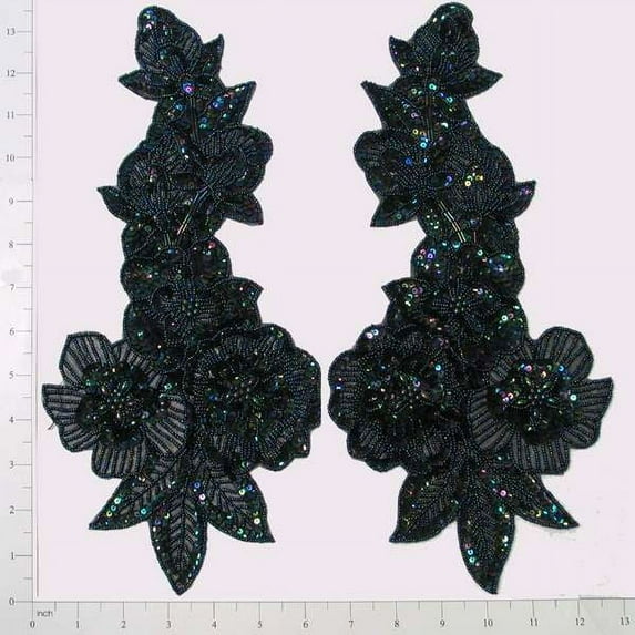 Expo Int'l Multi Flower Sequin Applique Pack of 2