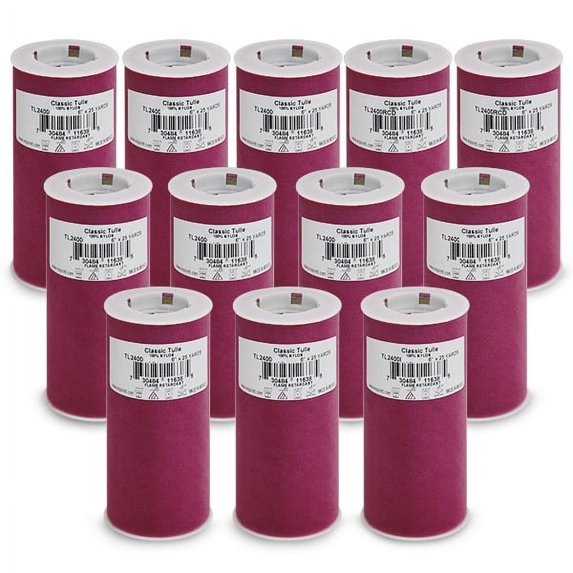Expo Int'l Pack of 12 Classic 6" Tulle Spool of 25 Yards