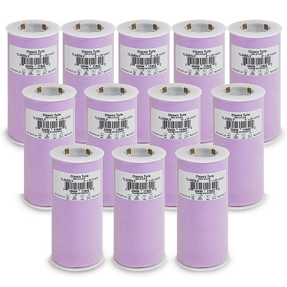 Expo Int'l Pack of 12 Premium Matte Tulle Spool of 6-inch X 25 Yards