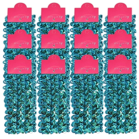 Expo Int'l Pack of 12 Ruffled Ribbon Stretch Sequin Headband