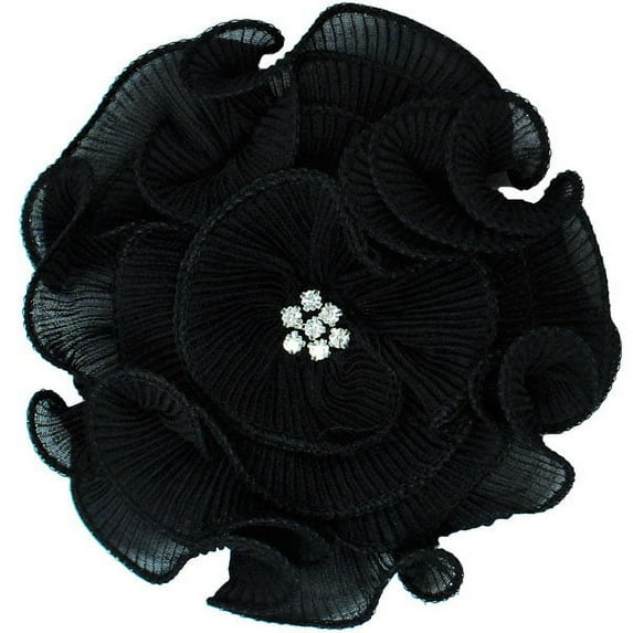 Expo Int'l Ruffled Flower with Rhinestone Center Applique/Patch