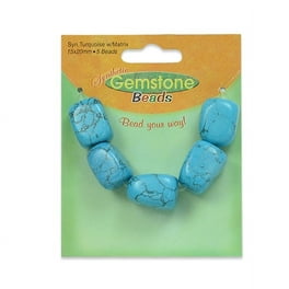 Cousin DIY Glass E-Beads, 100g Bulk Pack, 6/0, Turquoise Blue