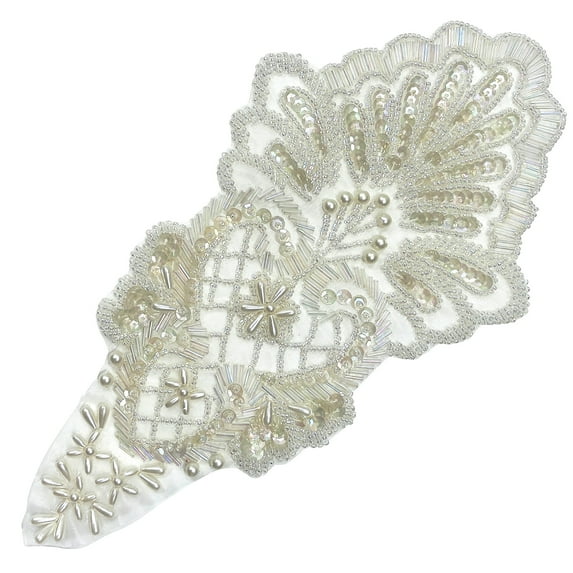 Expo Int'l Vintage Bridal Flower Teardrop Lace Applique/Patch