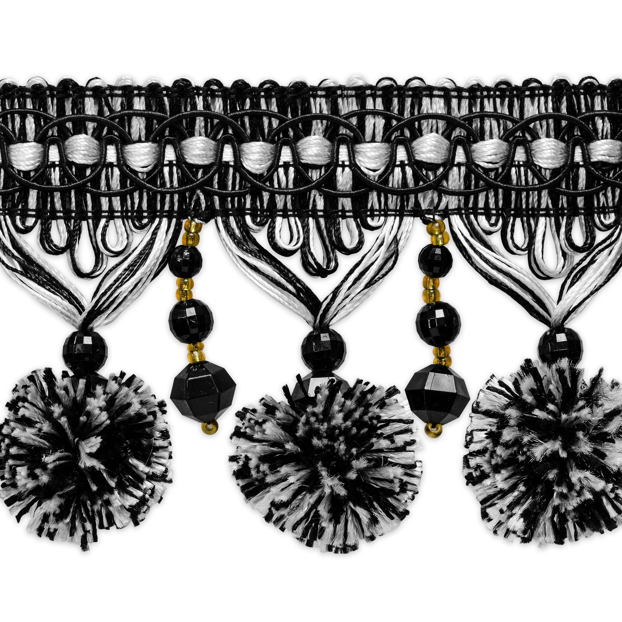 Expo Int'l Zoe Ball & Bead Tassel Fringe by the yard (Sold by the Yard