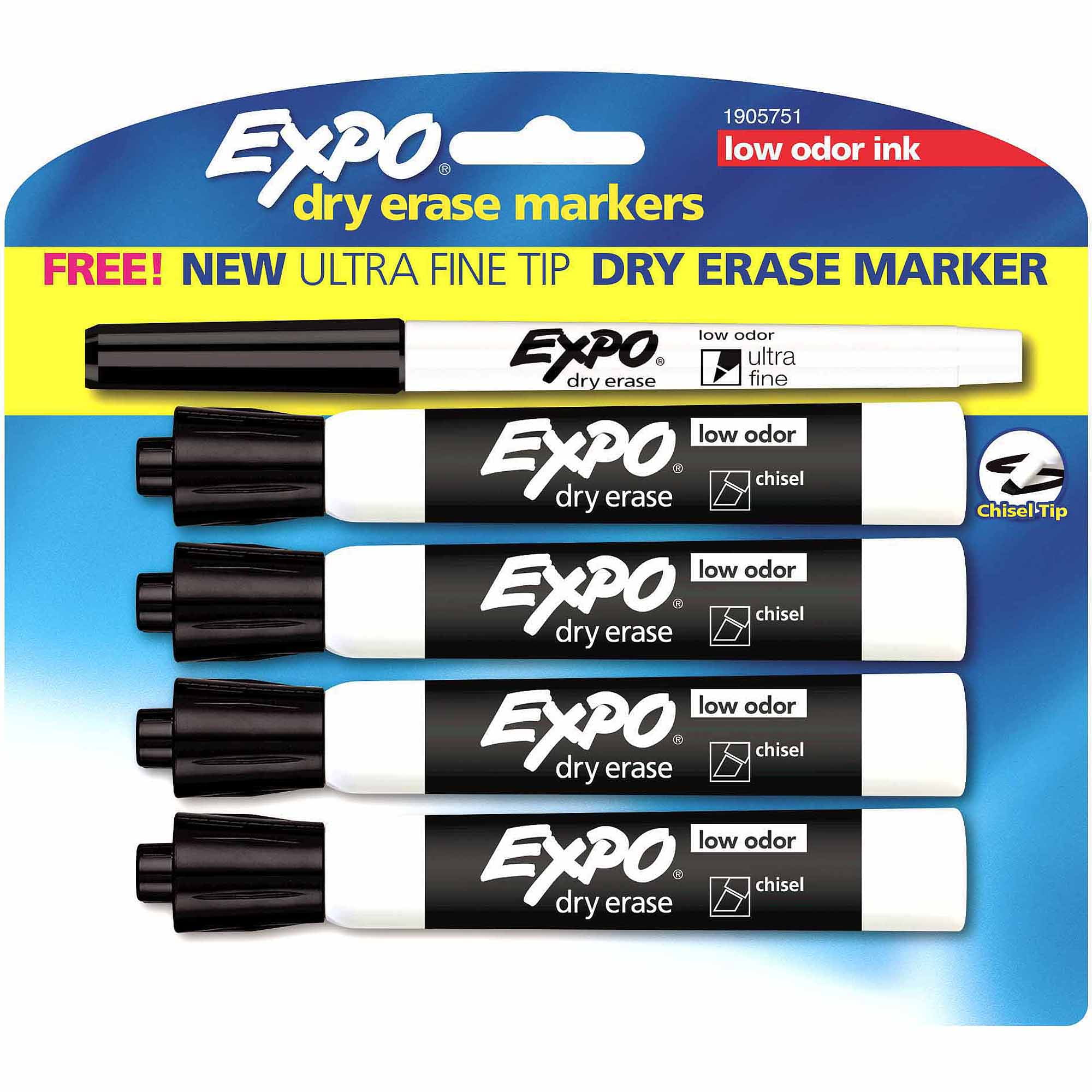 Expo - Low Odor Dry Erase Marker Starter Set, Assorted - 4 per Pack - Sam's  Club