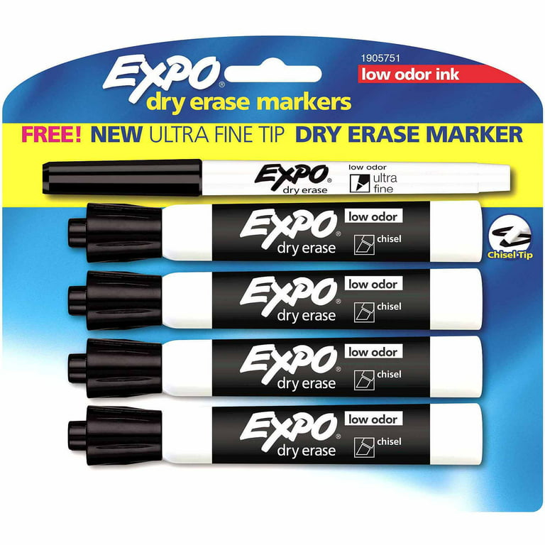 Expo 80002 Red Low-Odor Chisel Tip Dry Erase Marker - 12/Pack