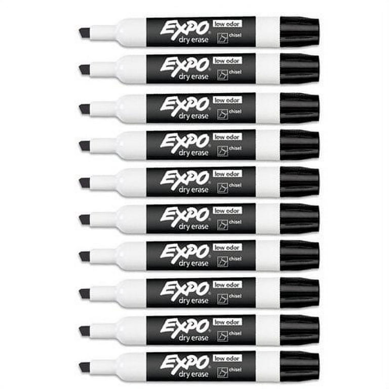 80001 Expo Low Odor Dry Erase Whiteboard Marker, Chisel Tip, Black