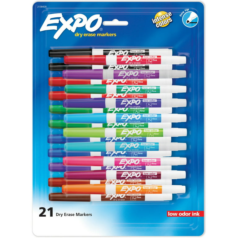 EXPO Low Odor Wet Erase Markers, Fine Point