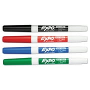 EXPO Low Odor Dry Erase Marker, Fine Point, Assorted, 4/Set