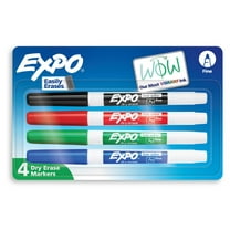 EXPO Dry Erase Markers, Fine Tip, Assorted Colors, 4 Count