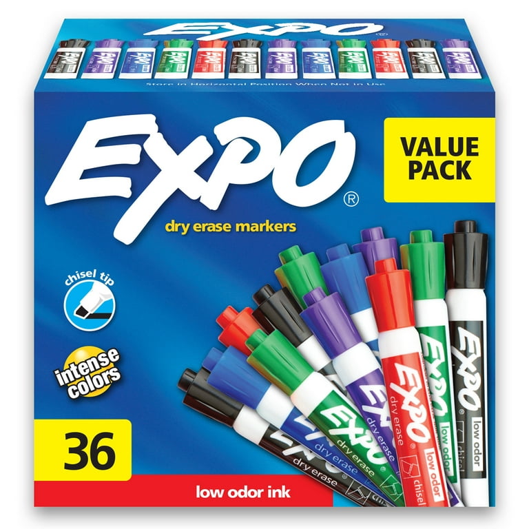 Great Erase Low Odor Dry Erase Markers, Fine Point, Assorted