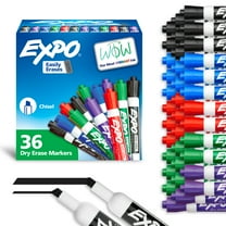EXPO Dry Erase Markers, Chisel Tip, Assorted Colors, 36 Count
