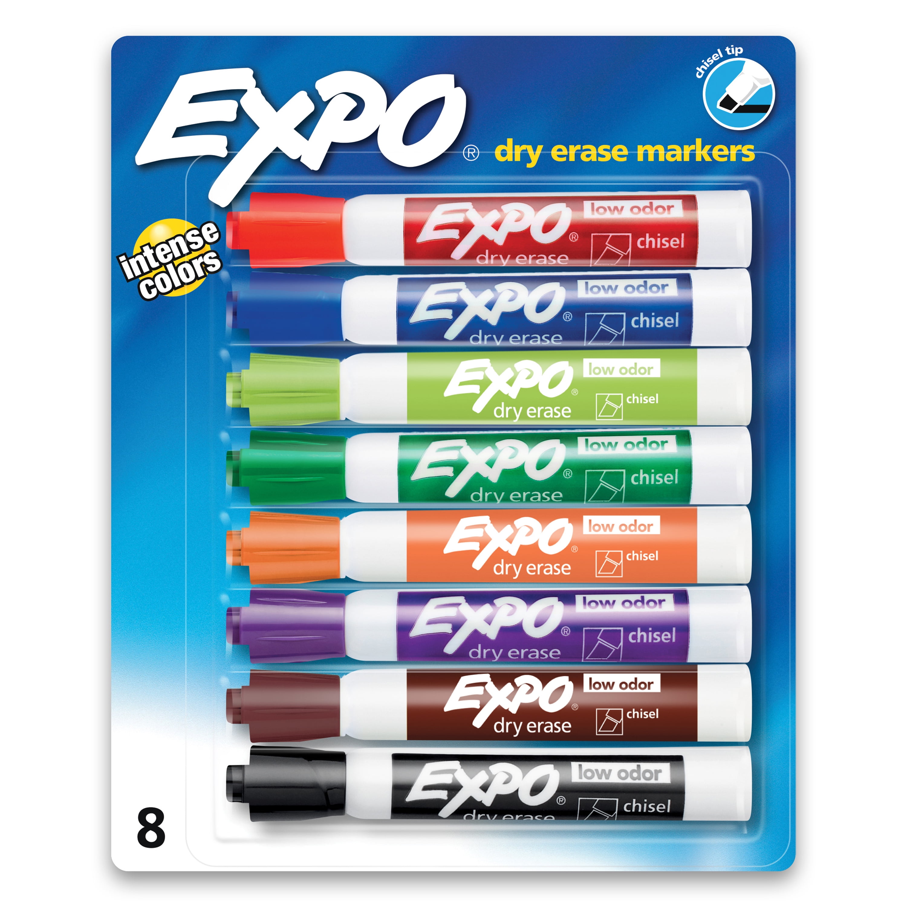 Expo Dry Erase Markers - Chisel Marker Point Style - Assorted - 8 / Pack Expo Dry Erase Markers - Chisel Marker Point Style - Assorted - 8 / Pack