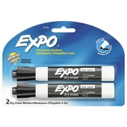 Expo Low Odor Dry Erase Markers, Chisel Tip, Black, 2 Count