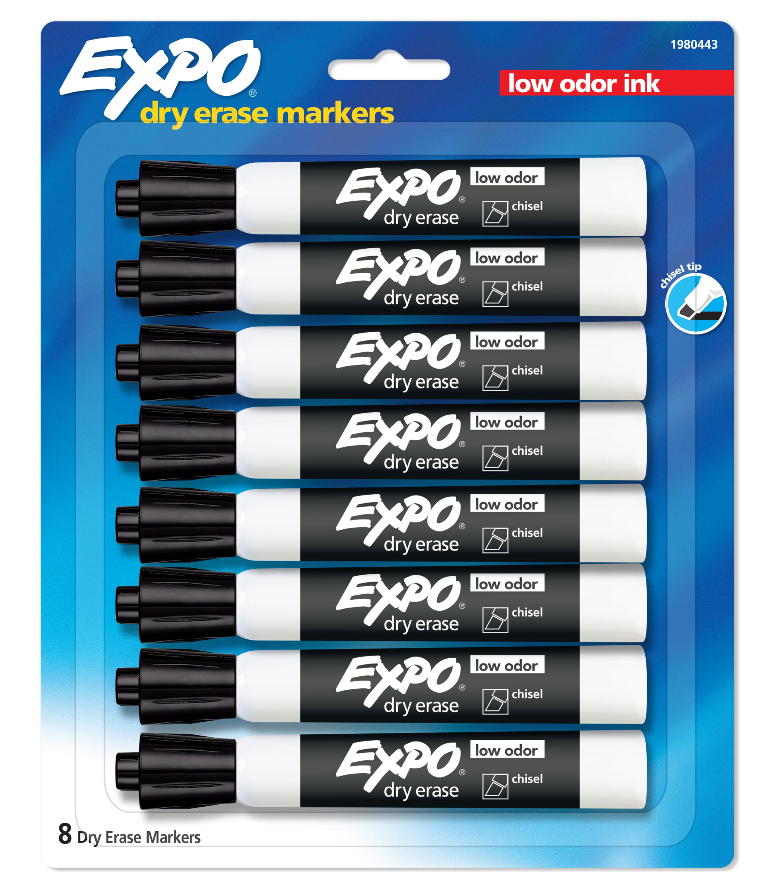 Black Dry Erase Markers Chisel Tip Low Odor Large Ink Supply - Temu