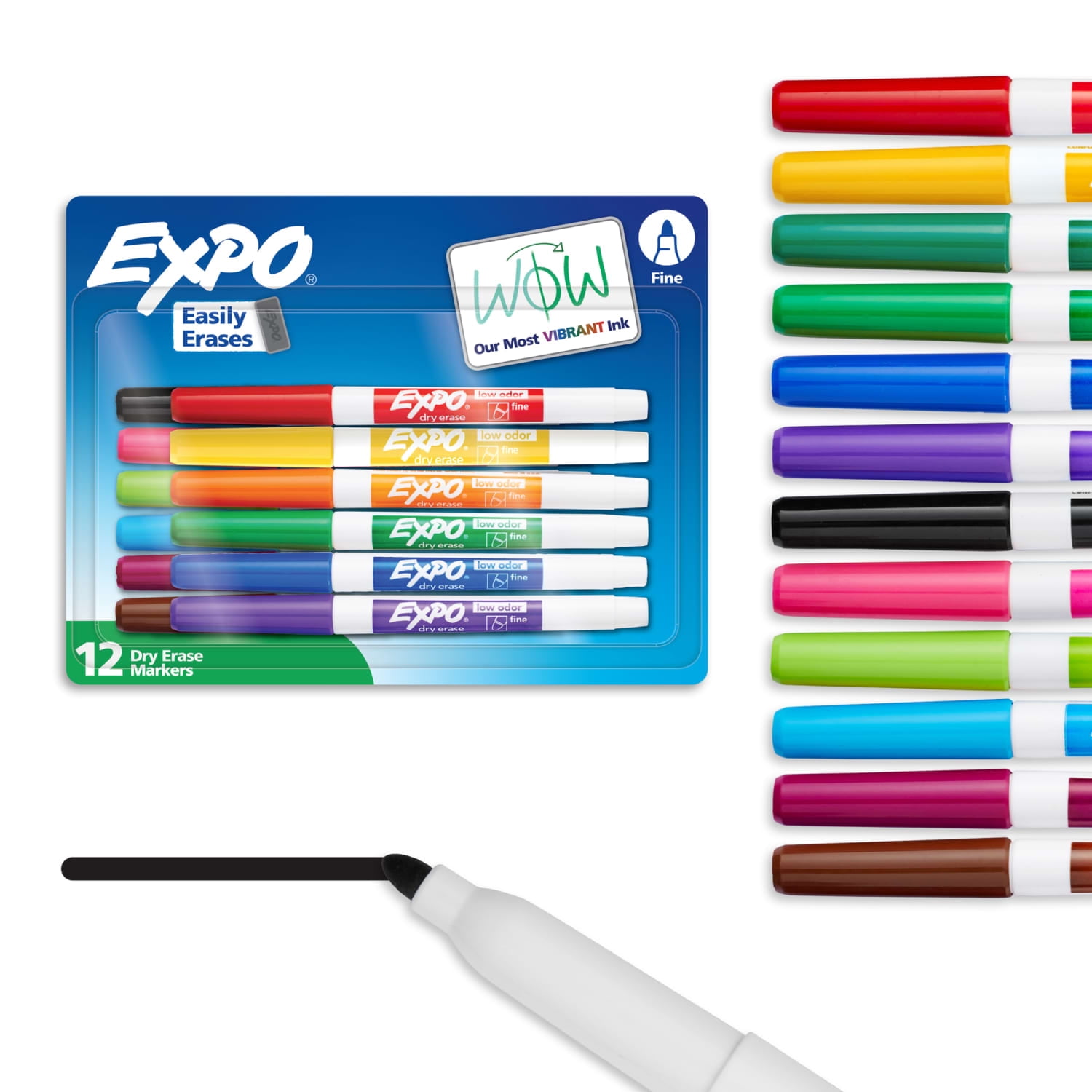 ESPOIR TRIBE セット Expo, Dry Erase Markers Kit, 6 Count, Includes Eraser and Cleaner
