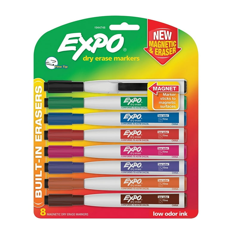 Magnetic Dry Erase Marker, Fine Bullet Tip, Assorted Colors, 8/Pack Magnetic Dry Erase Marker, Fine Bullet Tip, Assorted Colors, 8/Pack