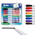 thumbnail image 1 of EXPO Magnetic Dry Erase Markers with Eraser, Assorted Colors, Fine Tip, 8 Count, 1 of 9