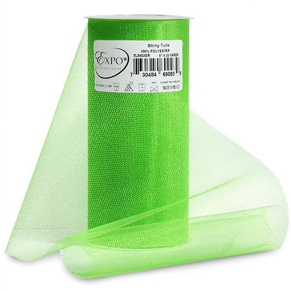 Expo Shiny Tulle 6"X25yd Spool-Green