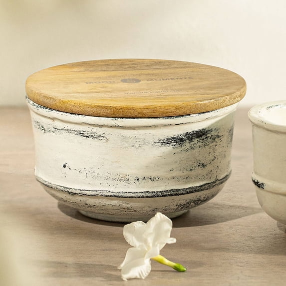 Expobazaar 3 Wick Jar Candle | Vanilla Lavender Scented Candle | Decorative Terracotta Jar Wax Candle