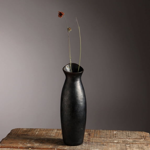 Expobazaar Longpi Pottery Vase- Tall - Premium Vase for Home and Kitchen