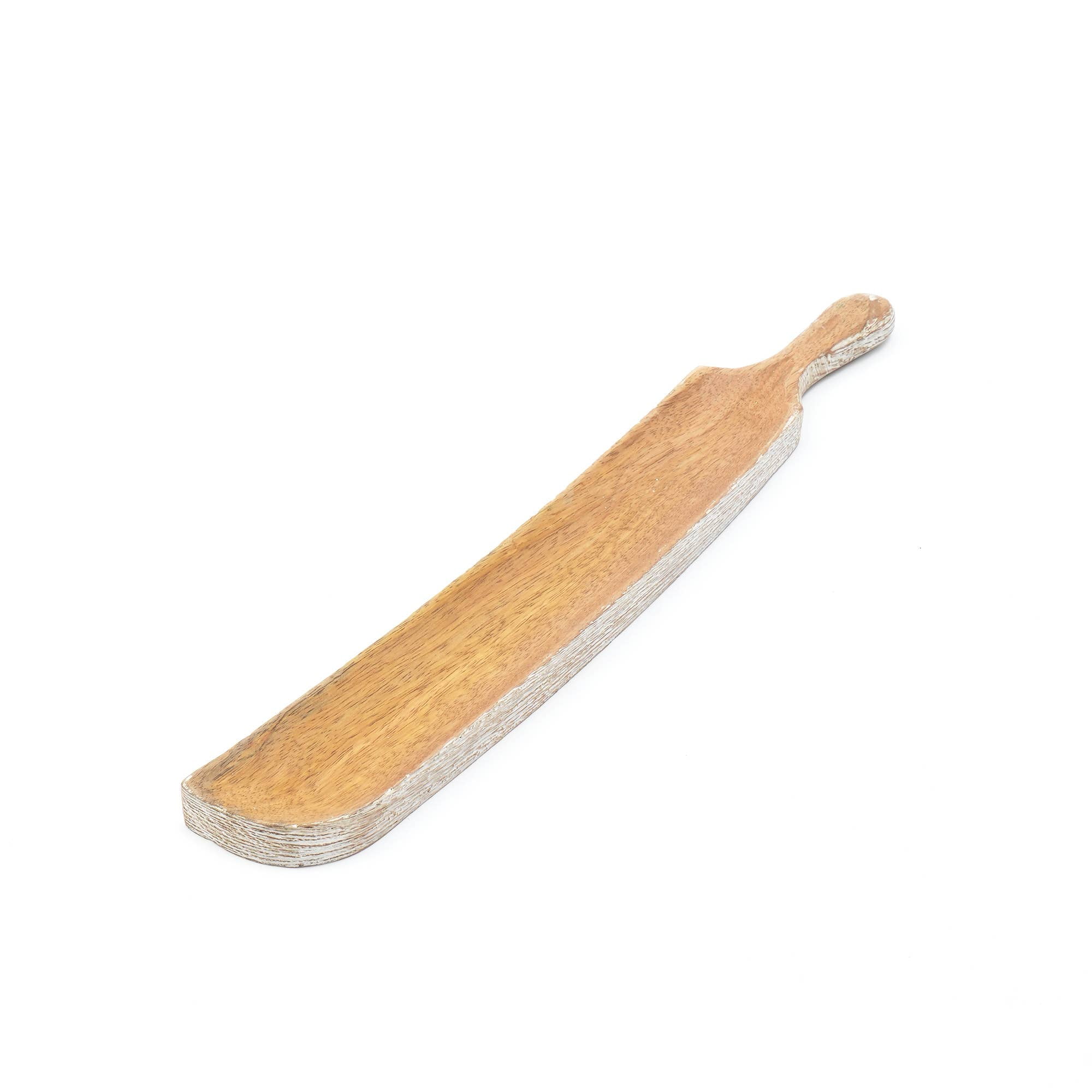 Expobazaar Oxford Bread Board - Mango Wood - Brushed White