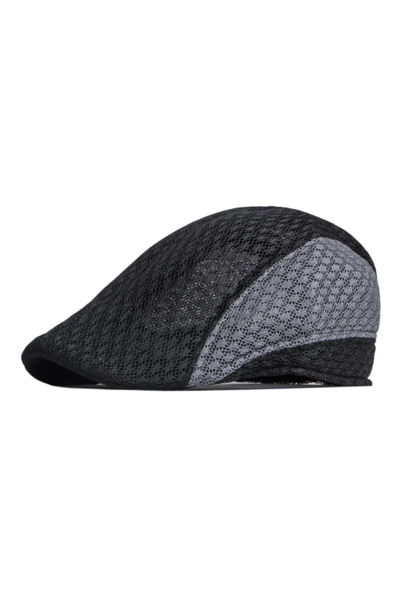 Export Foreign Trade plus Size Hat Men's Summer Hollow Mesh Peaked Cap British Retro Beret Artistic Advance Hats