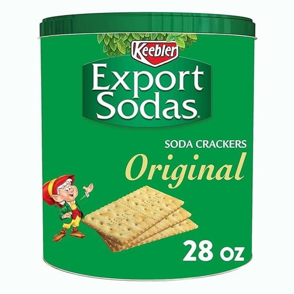Export Sodas Crackers, Soup Crackers, Lunch Snacks, Original, 28oz Can