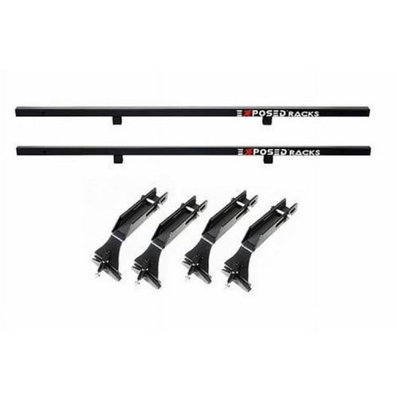 Exposed Rack 8008680BK 40 in. Solid Black B200-Z176 Crossbars, Set of 2