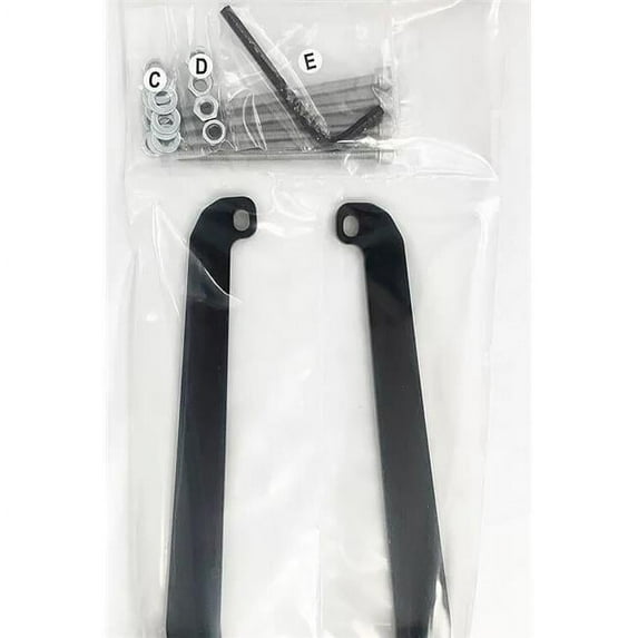 Exposed Rack 8009914 Front Brackets & Bolts for 2018 Jeep Wrangler JL, Black