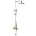Exposed Shower Combo Set with Bathroom Tub Filler, Complete Shower ...