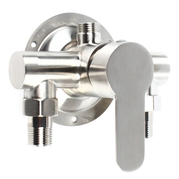 Exposed Shower Mixer Valve Faucet Bathroom Stainless Steel 1/2" Wall Mounted Control Valve