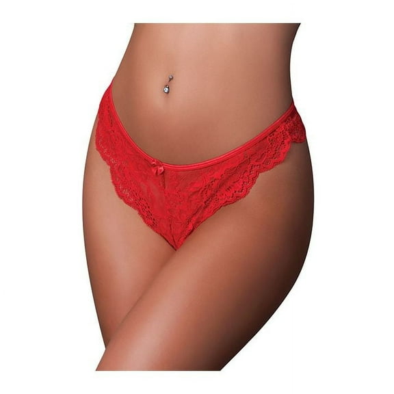 Exposed Sugar High Underwear Lace Split Crotch Panty, Large/X-Large (Women's)