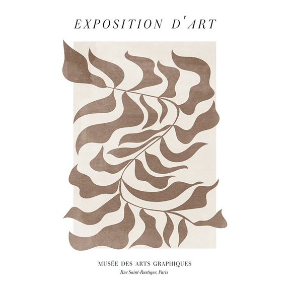 Exposition D'Art Graphique No1 Print Wall Art, Modern Wall Decor For Living Room Bedroom, 8x12 UNFRAMED