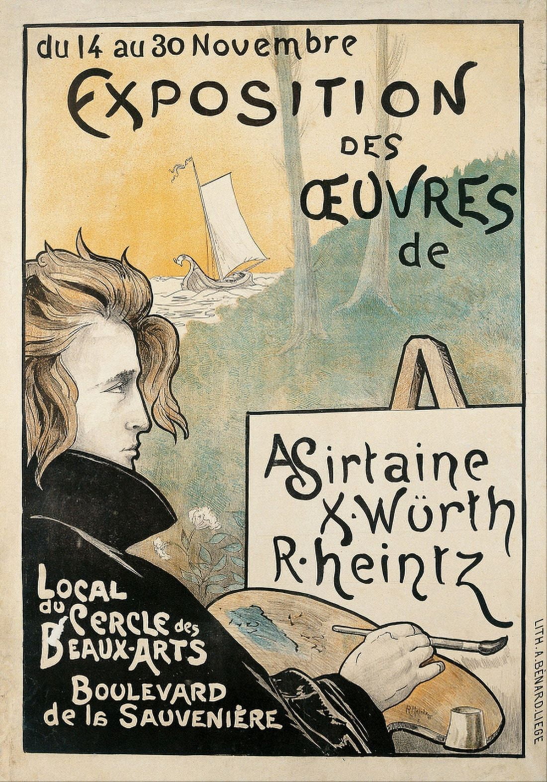 Exposition Des Oeuvres De A Sirtaine X WÔø?rth R Heintz 1897 Canvas Art - (18 x 24)