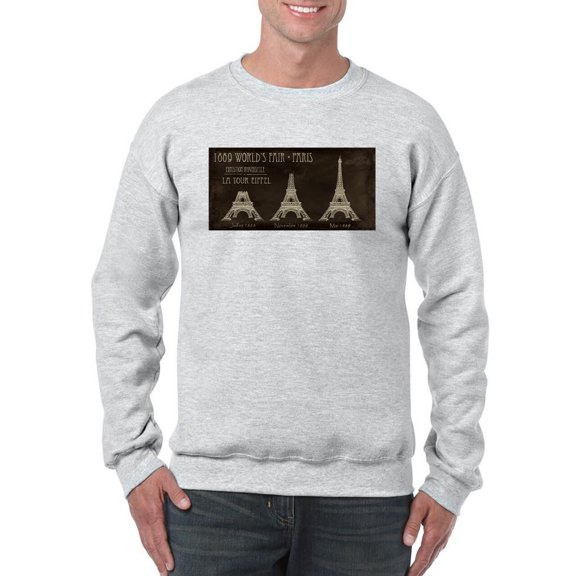 Exposition La Tour Eiffel Sweatshirt Men -Ethan Harper Designs, Male 4X-Large