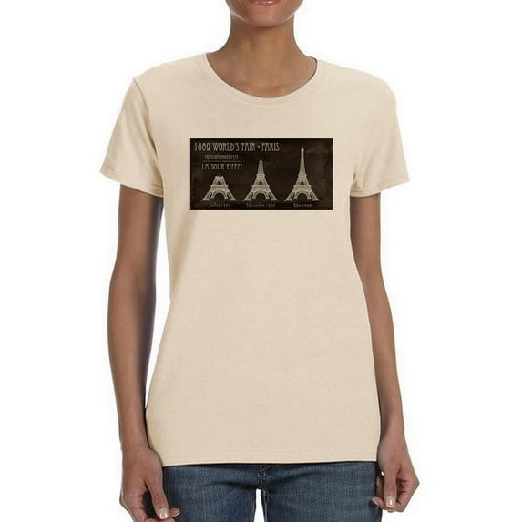 Exposition La Tour Eiffel T-Shirt Women -Ethan Harper Designs, Female Large