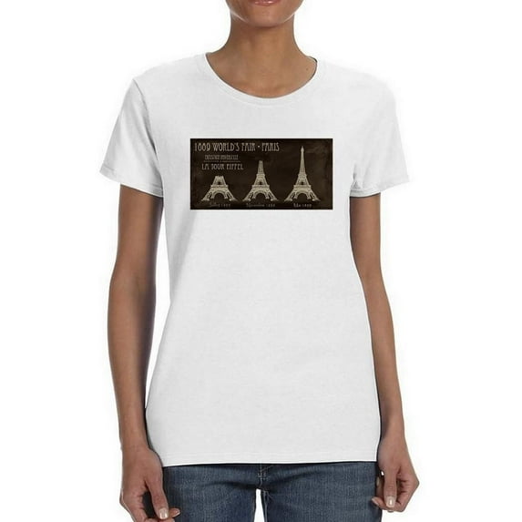 Exposition La Tour Eiffel T-Shirt Women -Ethan Harper Designs, Female Medium