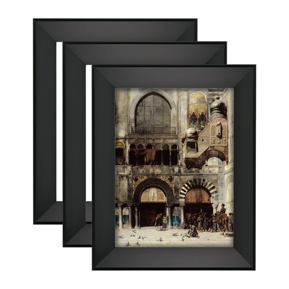 Expositions Open-Back Picture Frames For Paintings, Photos & Prints - With Black, Set of 3 24x36" - Gallery Wall Frame - Eco-Friendly Renewal Core - Made in USA