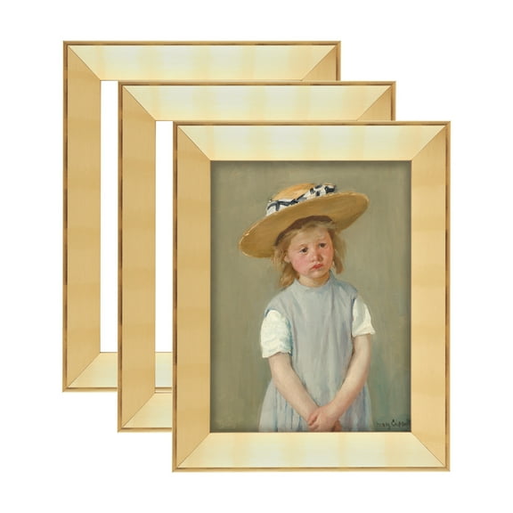 Expositions Open-Back Picture Frames For Paintings, Photos & Prints - With Gold, Set of 3 18x24" - Gallery Wall Frame - Eco-Friendly Renewal Core - Made in USA